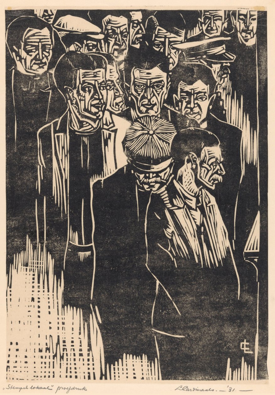 Stempellokaal (původní název na objektu) od Louis Cardinaals (signed by artist)