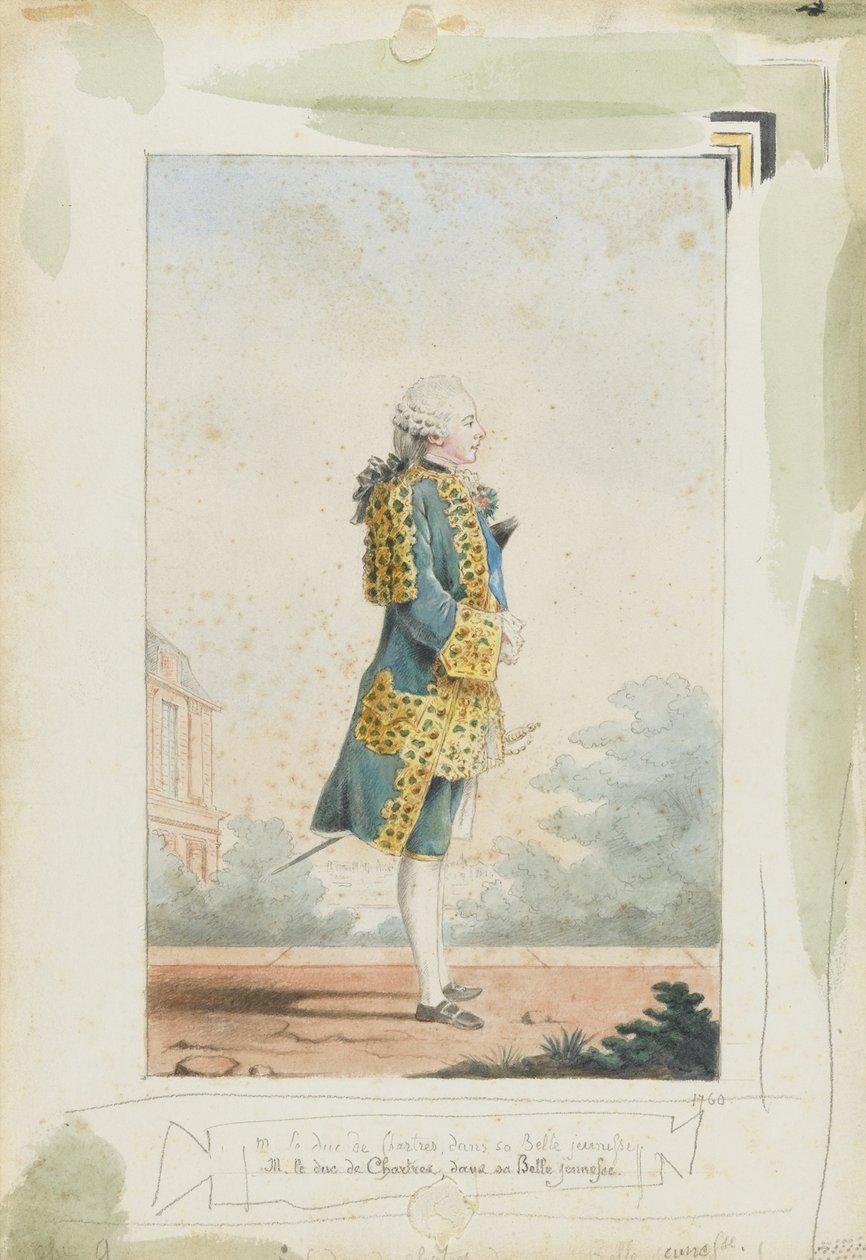 Ludvík Filip II., vévoda z Chartres 1747-1793, 1760 od Louis Carrogis dit Carmontelle