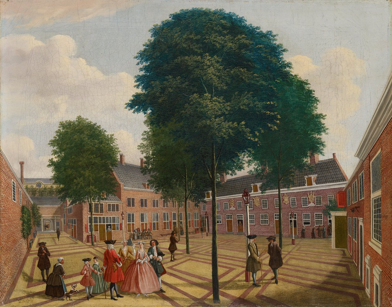 Velké nádvoří domova malomocných, 1735 od Louis Chalon