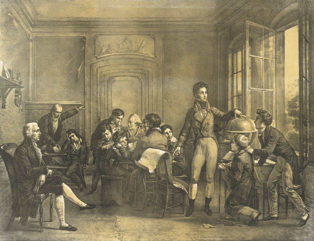 Louis-Philippe Výuka zeměpisu na Collège de Reichenau, hospoda. 1820 od Louis Charles Auguste Couder
