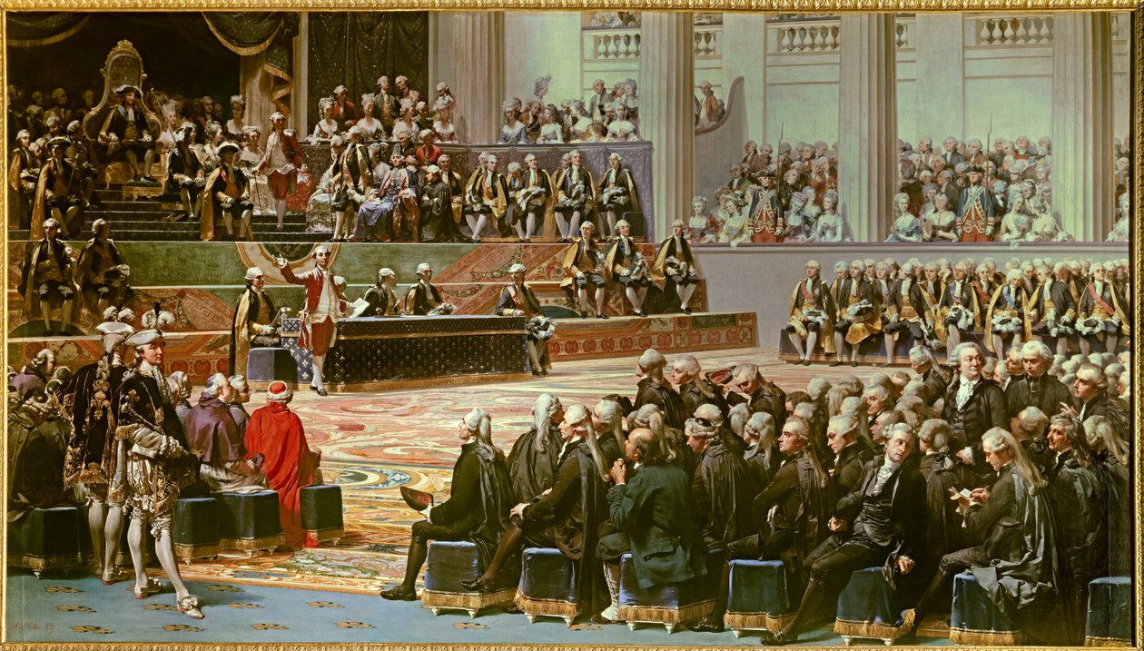 Otevření generálních stavů ve Versailles dne 5. května 1789. Obraz Auguste Coudera (1789-1873) od Louis Charles Auguste Couder