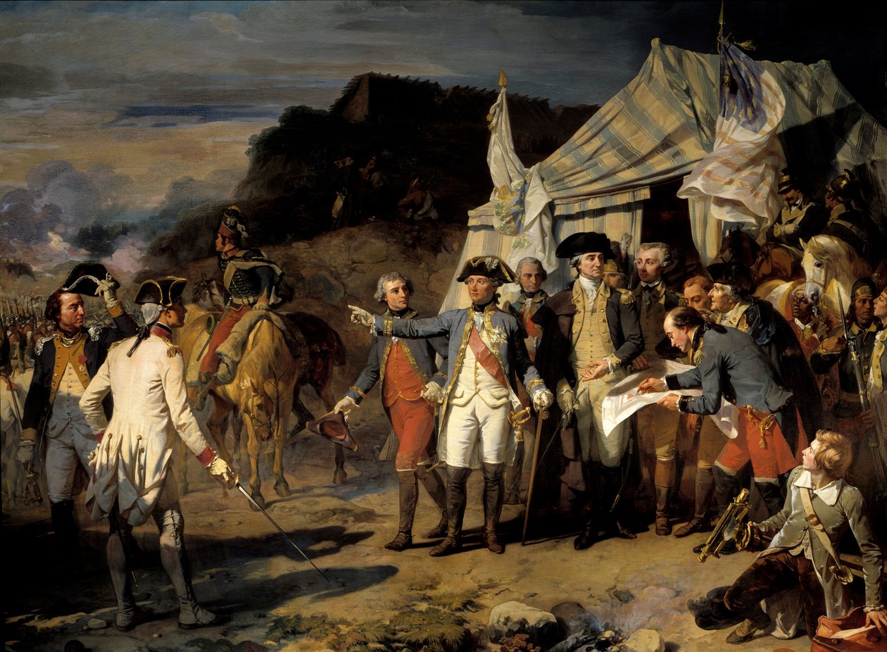 Obléhání Yorktownu od Louis Charles Auguste Couder
