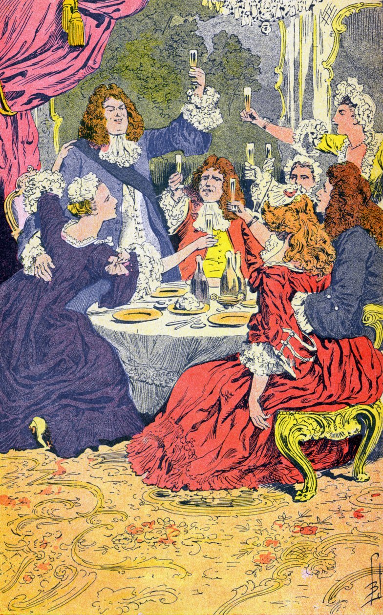 Regentská večeře, vévoda z Orleansu od Louis Charles Bombled