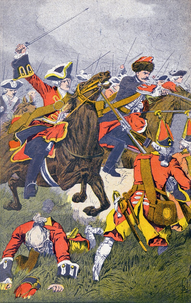 Obvinění královského domu v bitvě u Fontenoy od Louis Charles Bombled