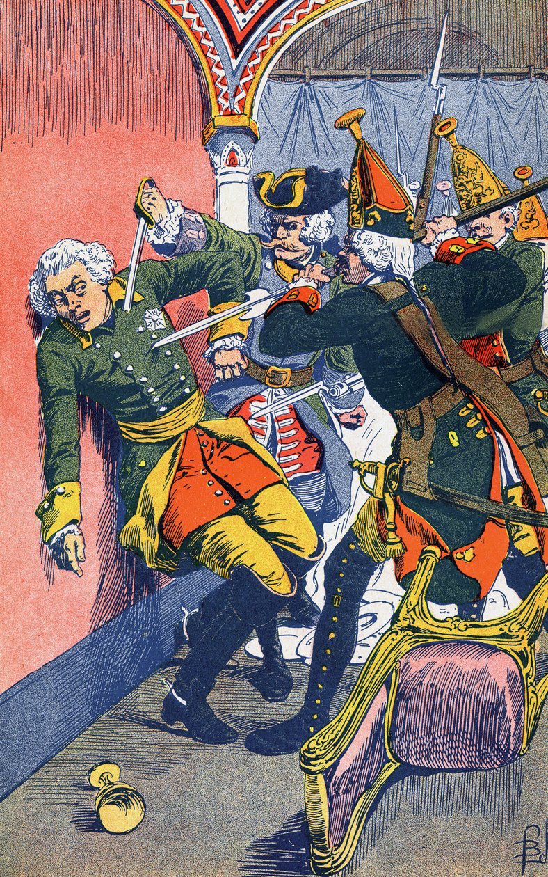 Smrt cara Petra III od Louis Charles Bombled