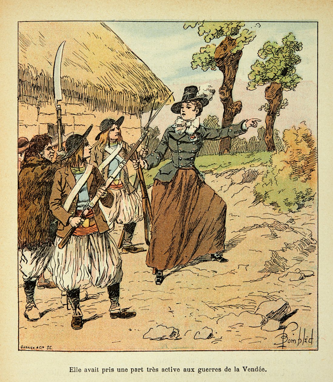 Ilustrace Bombled Louis (1862-1927) z knihy „The Memorial of Saint Helene“ od hraběte Emmanuela de Las Cases (1766-1842): War of Vendee, Private Collection od Louis Charles Bombled