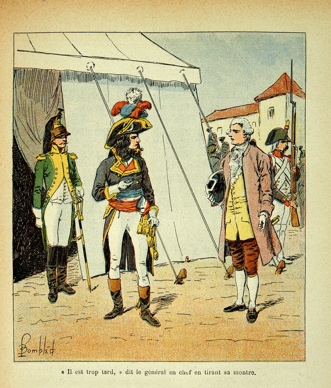 Ilustrace Bombled Louis (1862-1927) z knihy „Památník svaté Heleny“ od hraběte Emmanuela de Las Cases (1766-1842): Zástupce Benátek se snaží zprostředkovat s Bonaparte, Private Collection od Louis Charles Bombled