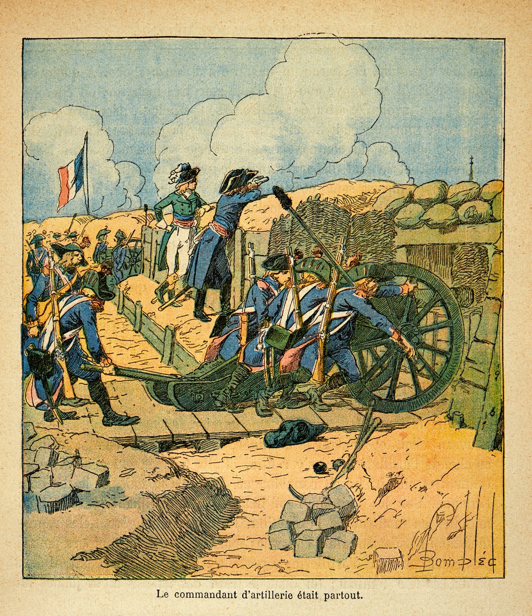 Ilustrace Bombardovaného Ludvíka (1862-1927) z knihy „Památník svaté Heleny“ od hraběte Emmanuela de Las Cases (1766-1842): Napoleon Bonaparte v sídle Toulonu v roce 1793, soukromá sbírka od Louis Charles Bombled
