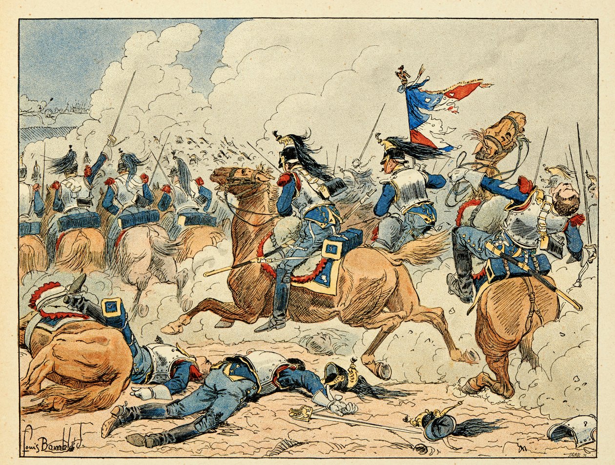 Ilustrace převzatá z knihy „Hrdinové století“, anekdotické recitace Dicka de Lonlaye a ilustrované Louisem Bombledem (1862-1927) od Louis Charles Bombled