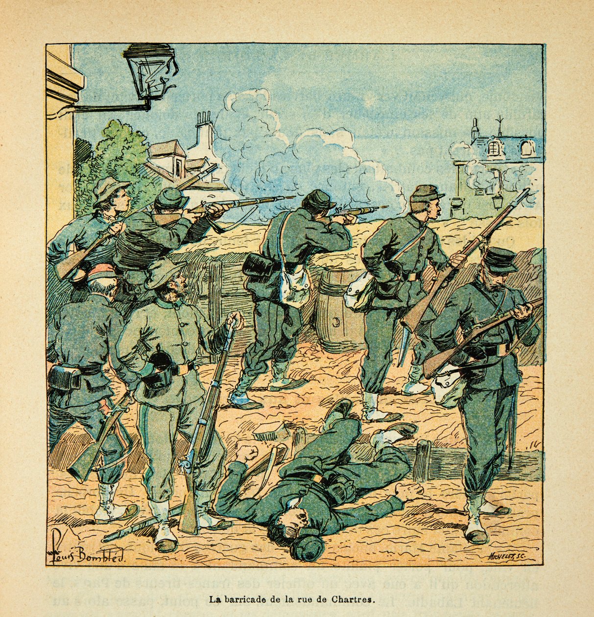 Armáda Loiry od Eugena Sergenta, řekl Grenest, ilustroval Louis Bombled (1862-1927) (Francouzsko-německá válka; kampaň 1870-1871): Soukromá sbírka od Louis Charles Bombled