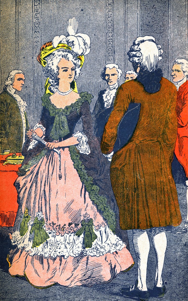 Marie Antoinetta a Augeard od Louis Charles Bombled