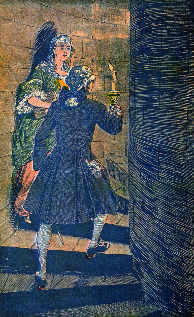 Paní de Toulouse a Ludvík XV od Louis Charles Bombled