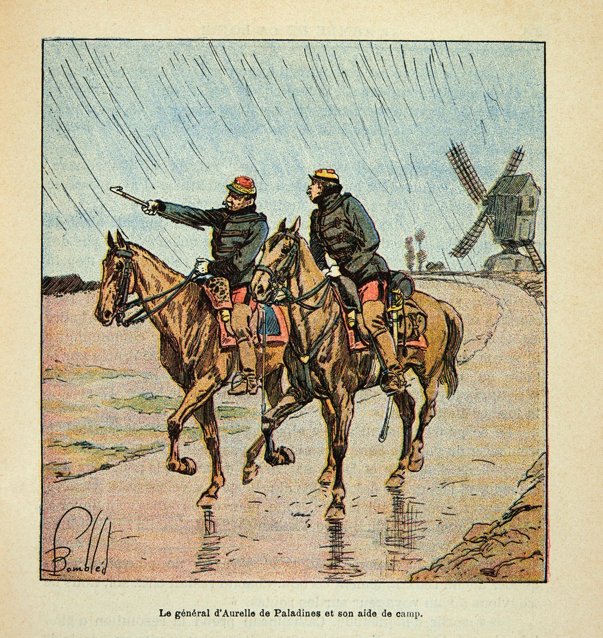 Armee of the Loire od Eugene Sergeant, známý jako Grenest, ilustrovaný Louisem Bombledem (1862-1927) (francouzsko-německá válka; kampaň 1870-1871): Generál d