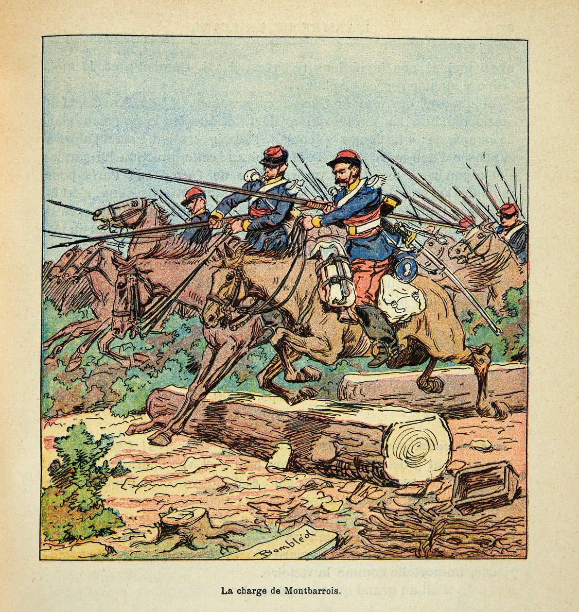 Armee of the Loire Eugene Sergent, dit Grenest, ilustrované Louisem Bombledem (1862-1927) (francouzsko-německá válka; kampaň 1870-1871): bitva u Ladonu 22. listopadu od Louis Charles Bombled