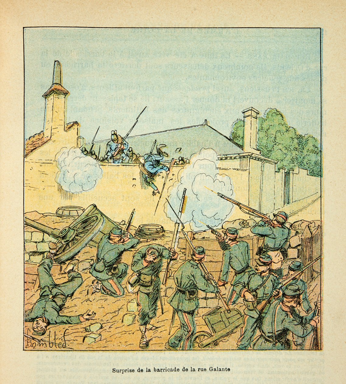 Armáda na Loiře od Eugena Sergenta, známá jako Grenest, ilustrovaná Louisem Bombledem (1862-1927) (francouzsko-německá válka; kampaň 1870-1871): Bitva u Chateaudunu v říjnu od Louis Charles Bombled