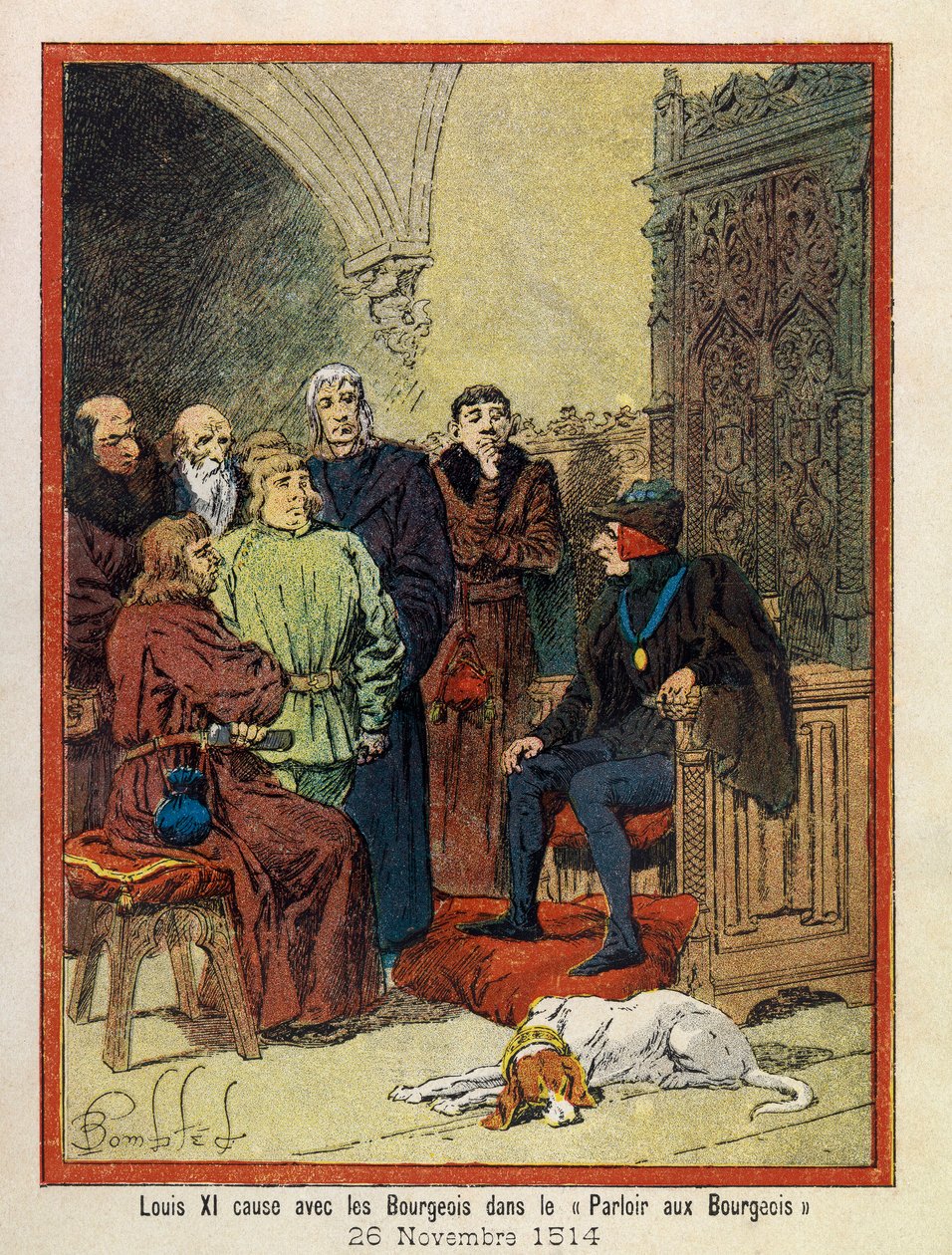 The Grand Journees of the Hotel de Ville de Paris od A. Merciera, ilustroval Louis Bombled (1862-1927): Dne 26. listopadu od Louis Charles Bombled