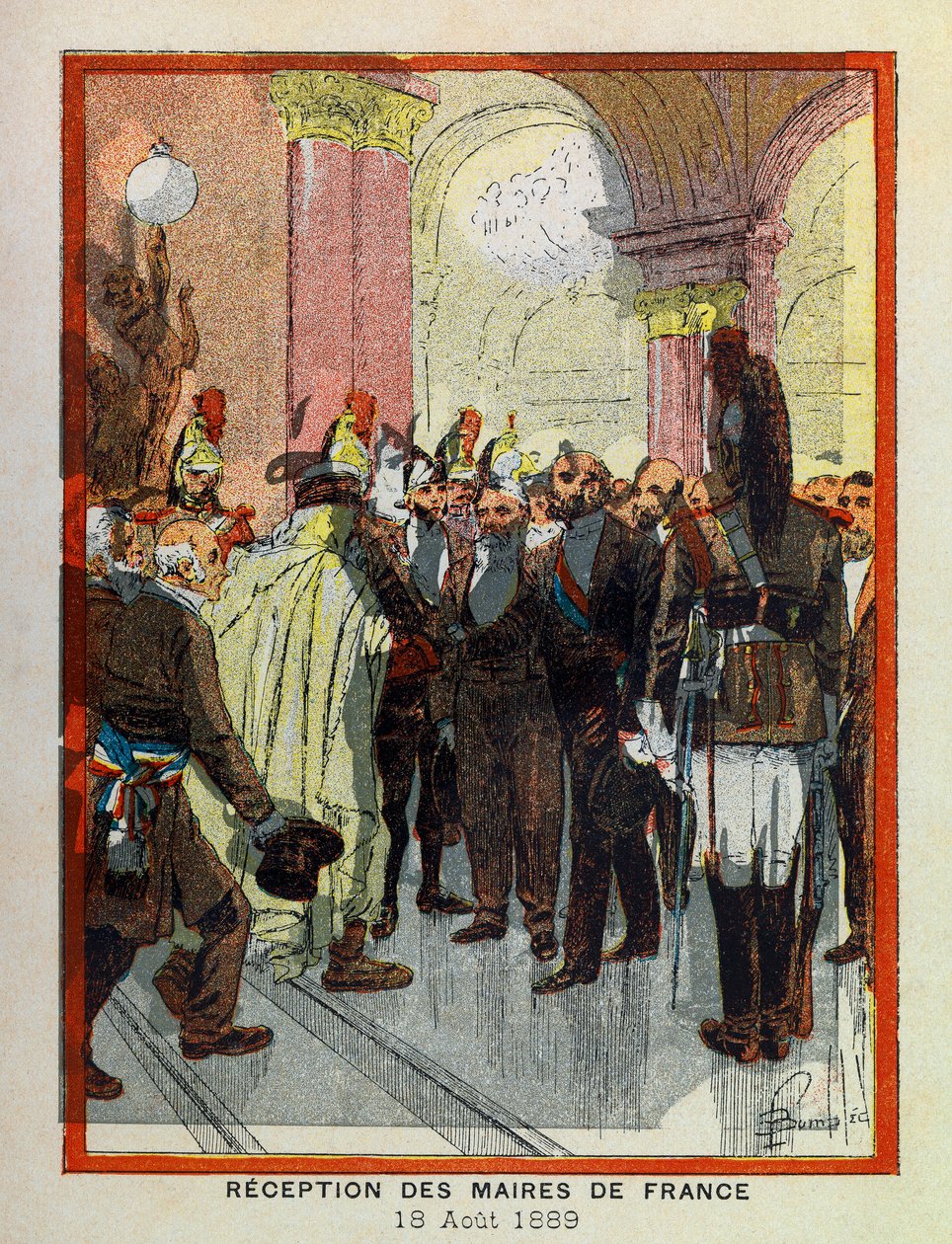 The Grand Journees of the Hotel de Ville de Paris od A. Merciera, ilustroval Louis Bombled (1862-1927): 18. srpna od Louis Charles Bombled