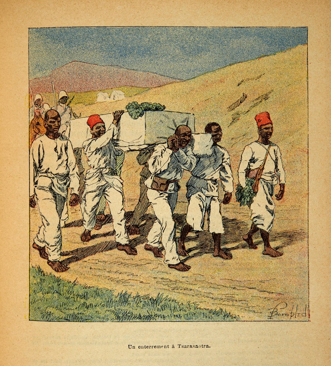 Válka na Madagaskaru - neoficiální historie francouzských expedic 1885-1895 od Henri Galli dit Galllichet (1854-1922), ilustrované Louisem Bombledem (1862-1927): Soukromá sbírka od Louis Charles Bombled