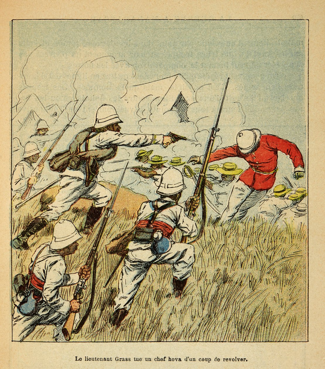 Válka na Madagaskaru - neoficiální historie francouzských expedic 1885-1895 od Henri Galli dit Galllichet (1854-1922), ilustrované Louisem Bombledem (1862-1927): Soukromá sbírka od Louis Charles Bombled