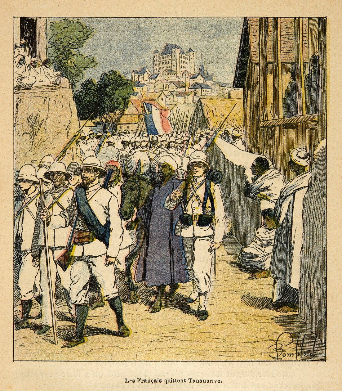 Válka na Madagaskaru - neoficiální historie francouzských expedic 1885-1895 od Henri Galli dit Galllichet (1854-1922), ilustrované Louisem Bombledem (1862-1927): Soukromá sbírka od Louis Charles Bombled