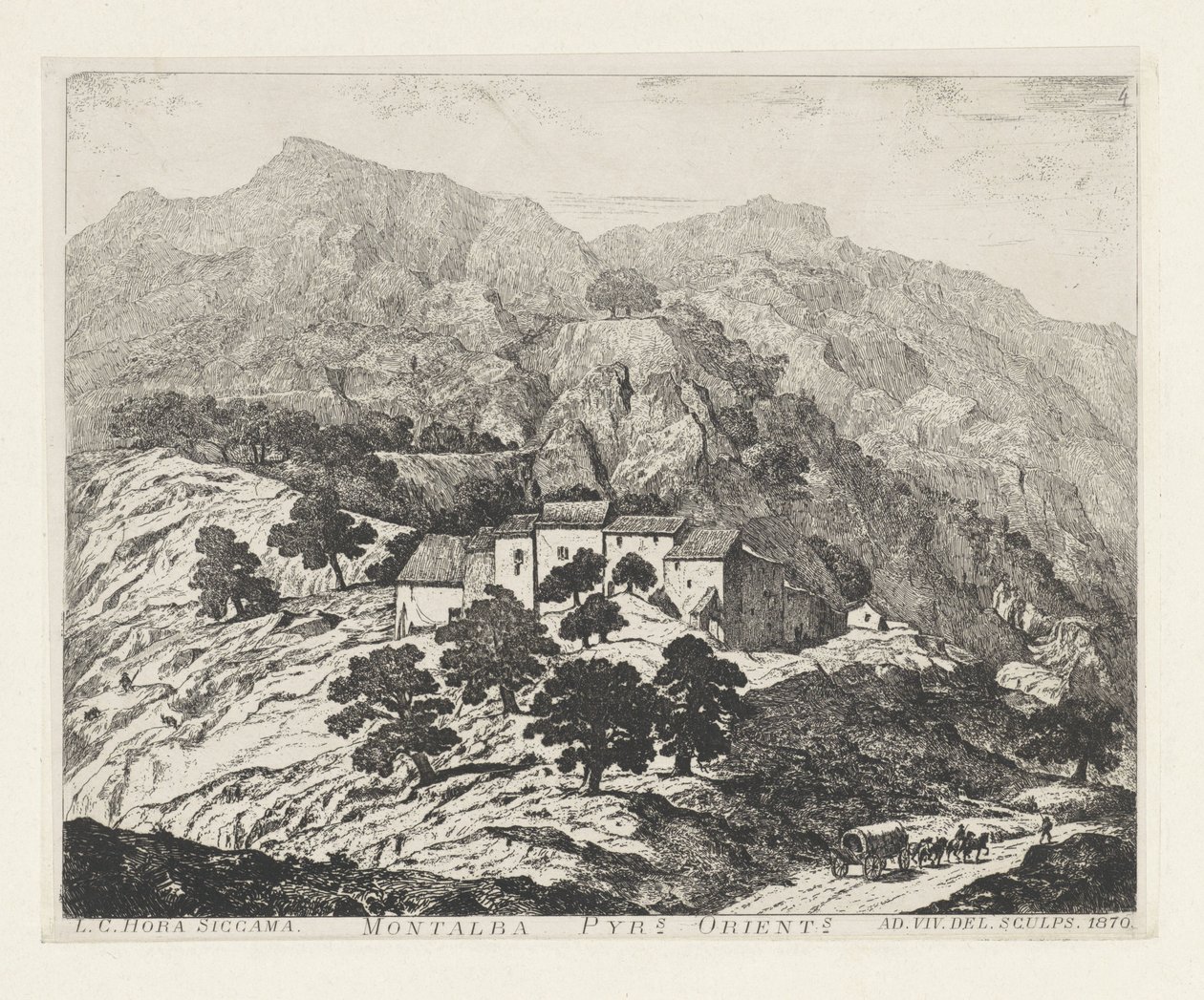 Montalba-le-Château (Frankrijk) Montalba Pyr[eneas]s. orient[ale]s (název na objektu) od Louis Charles Hora Siccama