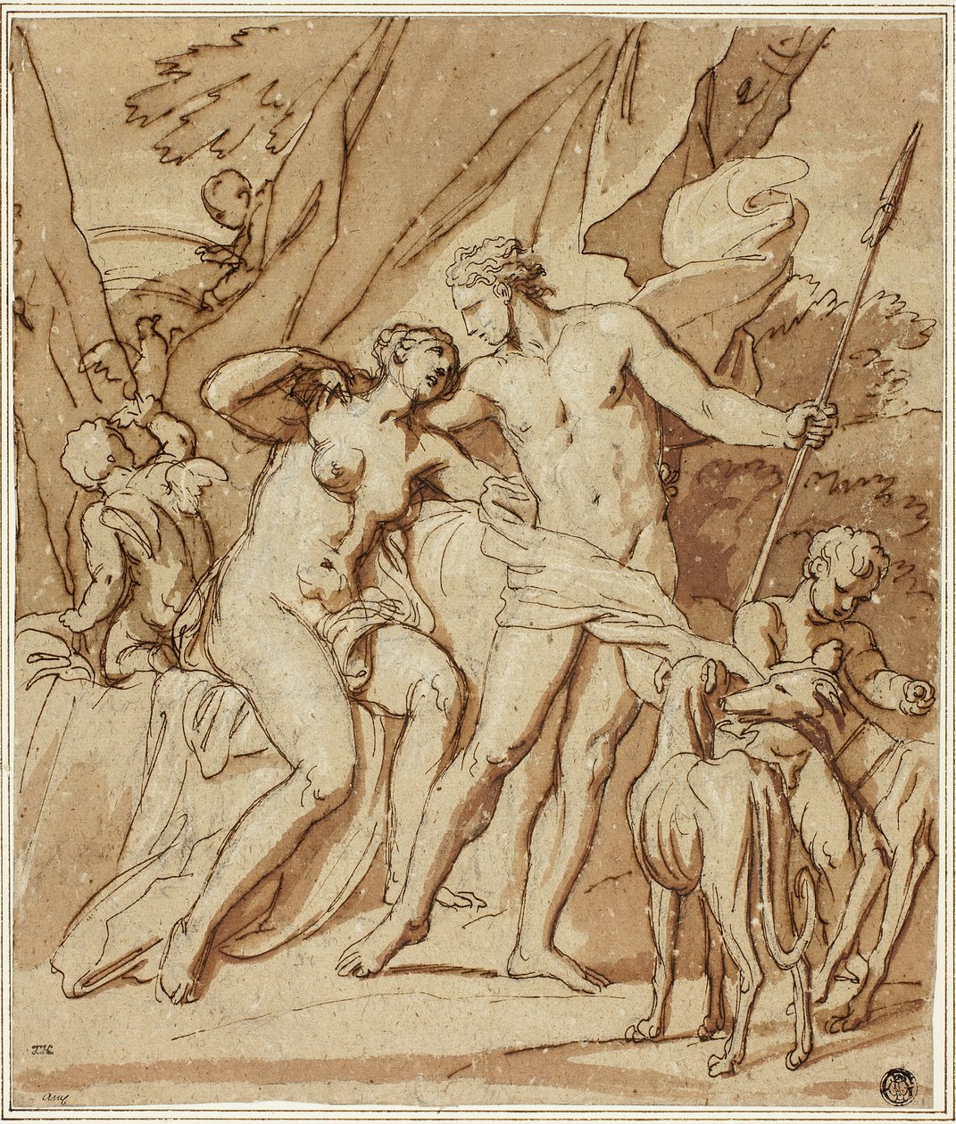Venuše a Adonis od Louis Cheron