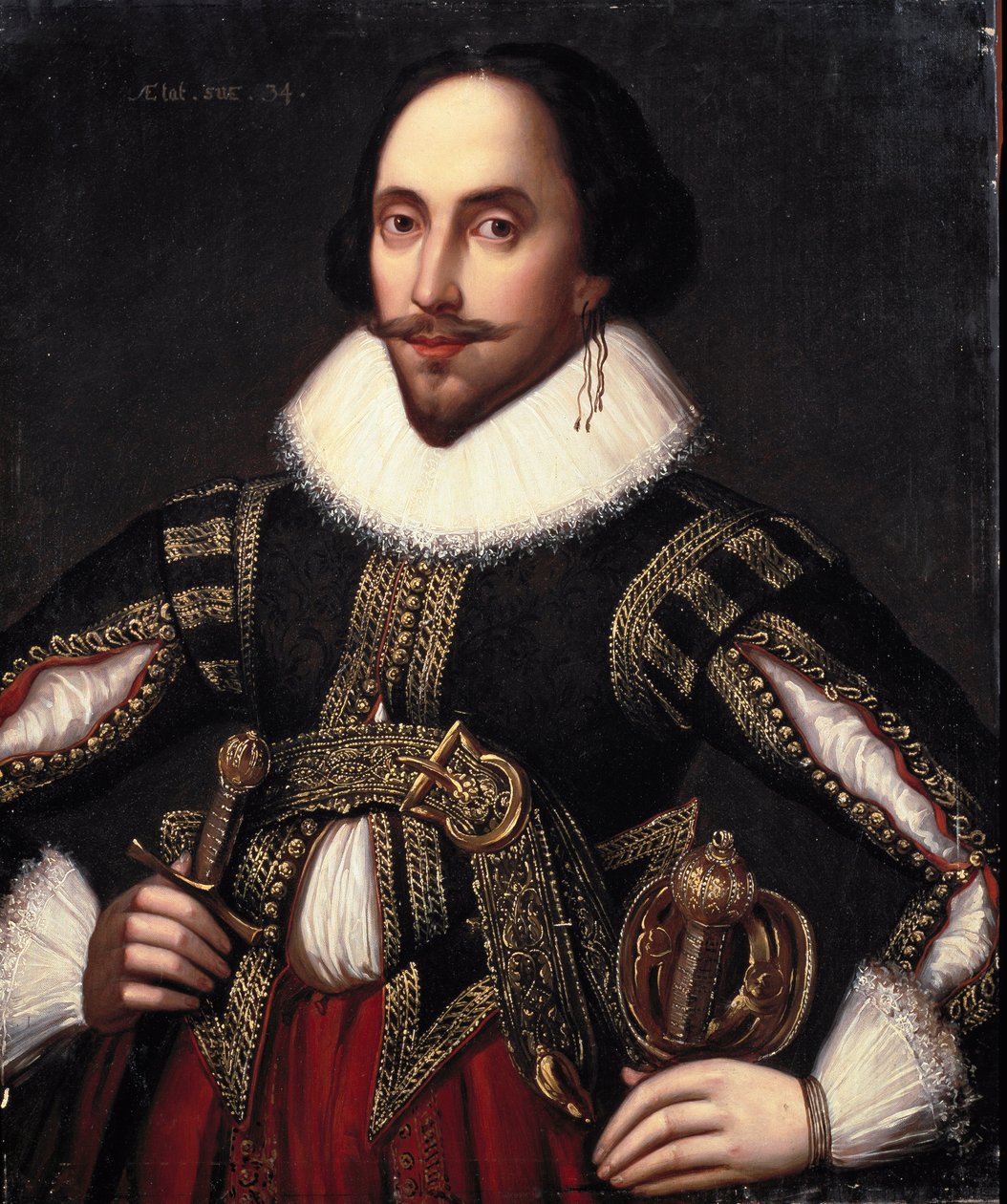 Portrét Williama Shakespeara (malba od Louis Coblitz