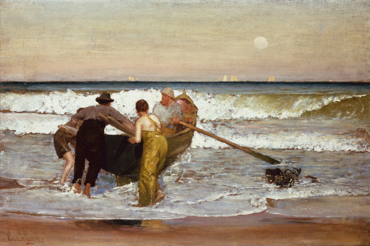 Odtlačení z lodi, Sea Bright, New Jersey od Louis Comfort Tiffany