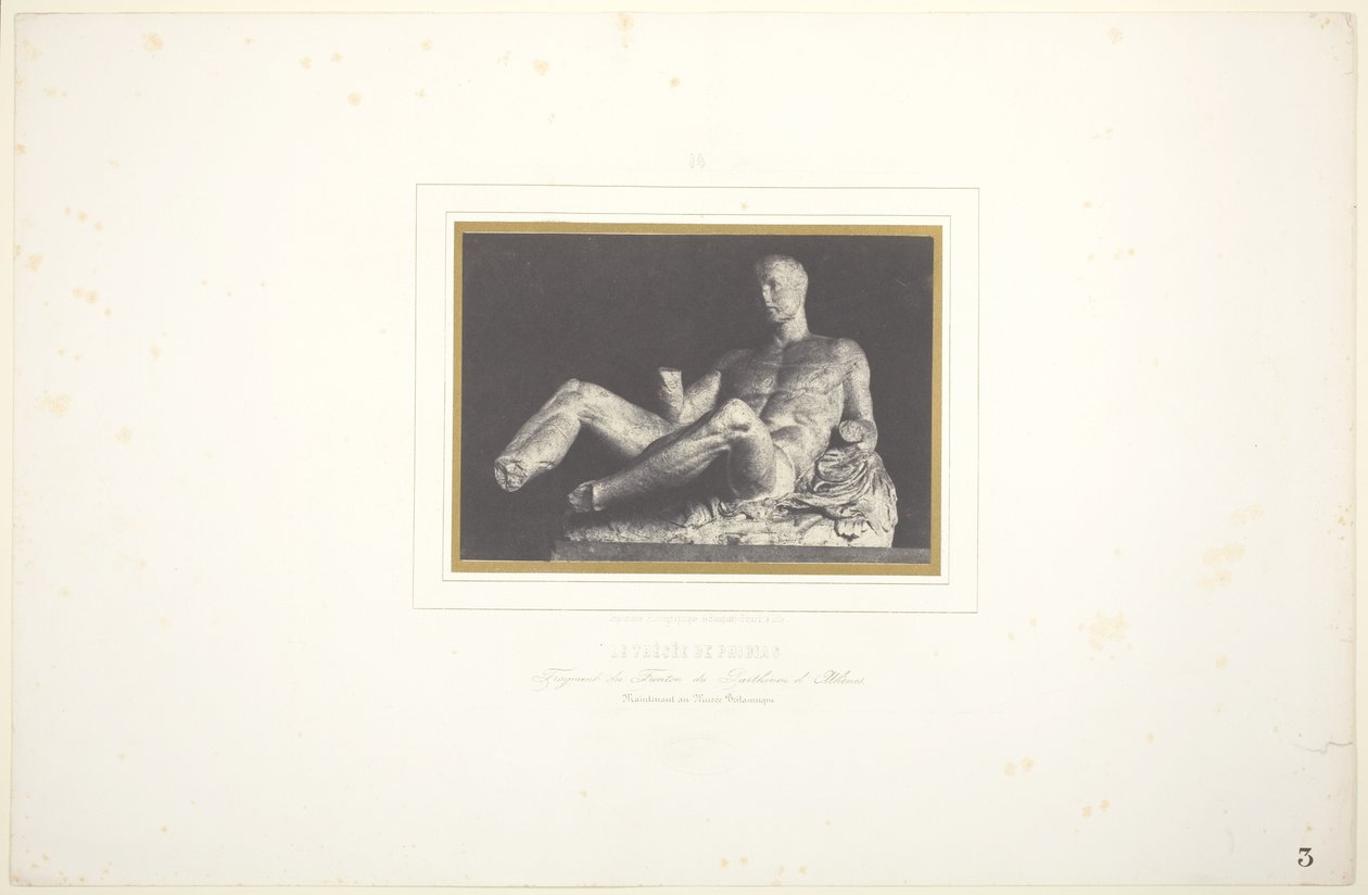 Fidiasův Théseus/ Fragment z frontonu Parthenónu v Athénách/ Nyní v Britském muzeu od Louis Désiré Blanquart Evrard