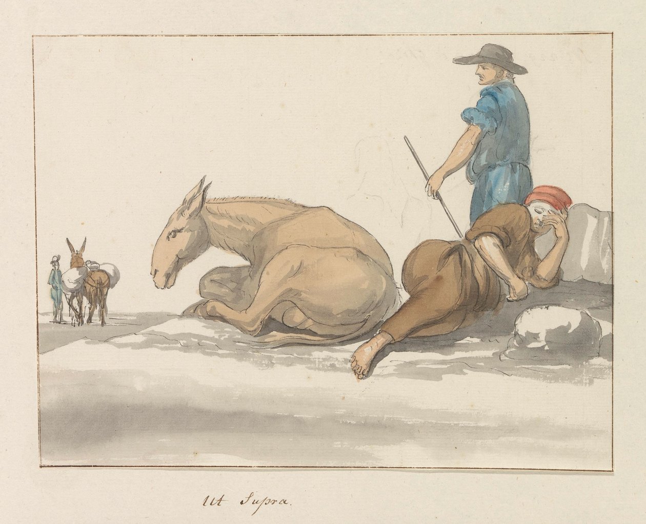 Tradiční kroje ostrova Gozo Kostým de Ghozo (název na objektu) Voyage en Italy a Sicile et à Malte - 1778 (název série) od Louis Ducros