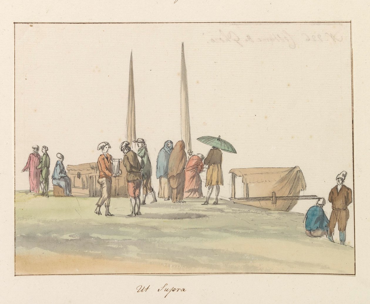 Tradiční kroje ostrova Gozo Kostým de Ghozo (název na objektu) Voyage en Italy a Sicile et à Malte - 1778 (název série) od Louis Ducros