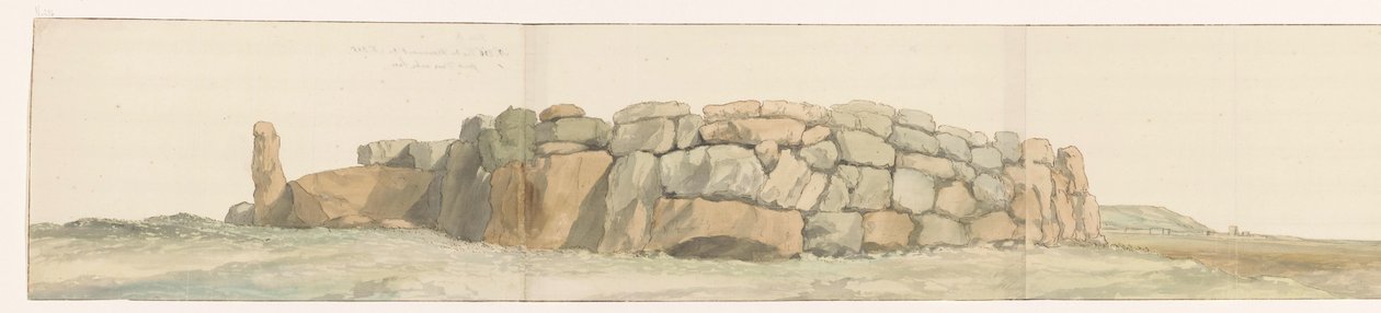 Památník van Feniciërs z Carthagenu op eiland Gozo vanaf ander gezichtspunt Jiný pohled na pomník předchozího č. z jiné strany (název na objektu) Cesty po Itálii, Sicílii a Maltě - 1778 (název série) od Louis Ducros
