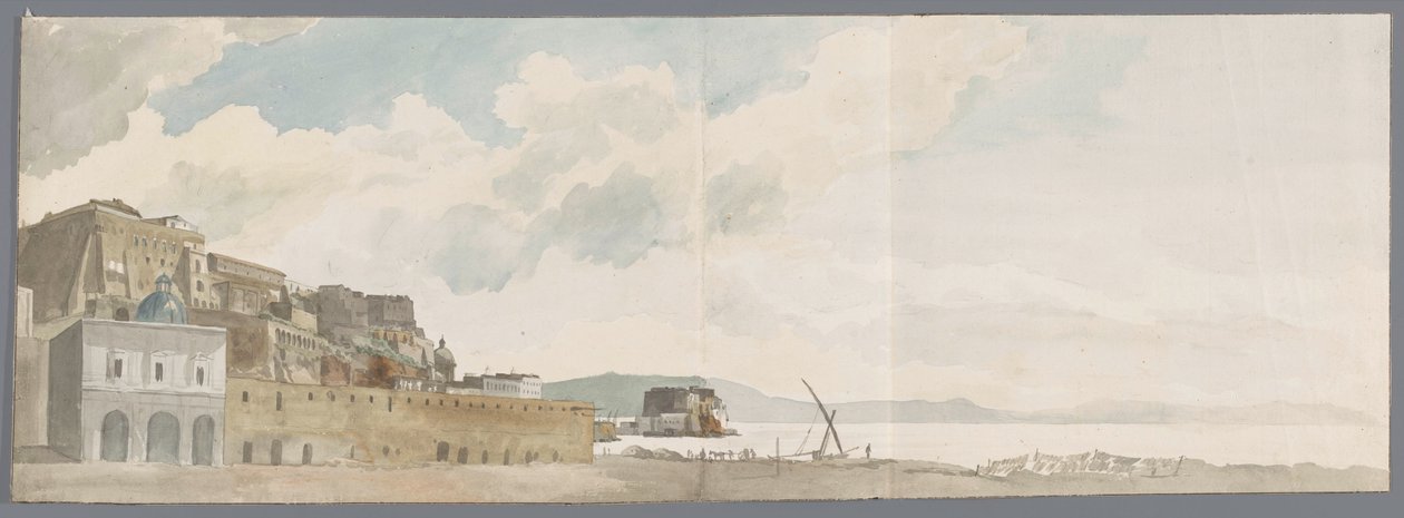 Uitzicht vanaf balkon van de Herberg in Napels se setkal s onderem anderem Castel dell