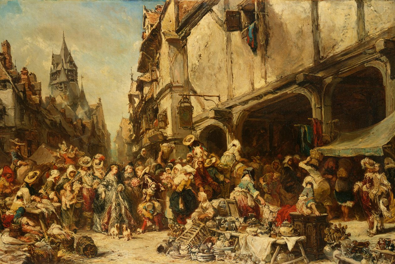 Tržiště, 1862 od Eugene Isabey