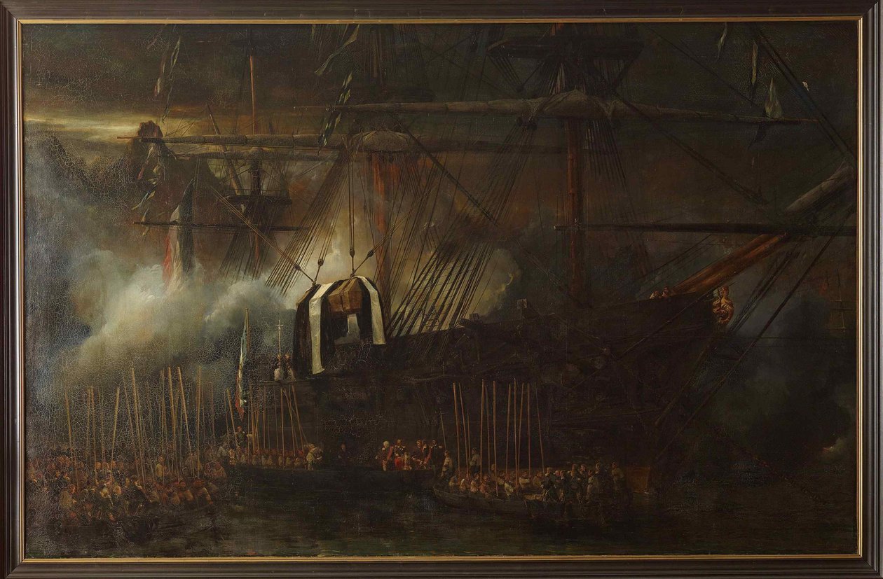 Přenesení Napoleonova popela na palubu fregaty La Belle Poule, 15. října 1840, 1843. od Eugene Isabey