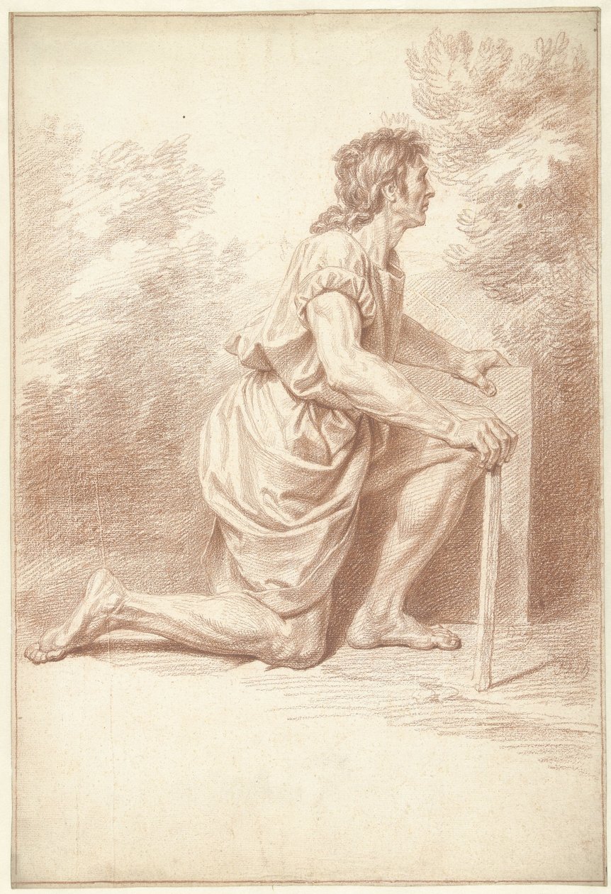 Klečící muž, vpravo od Louis Fabritius Dubourg