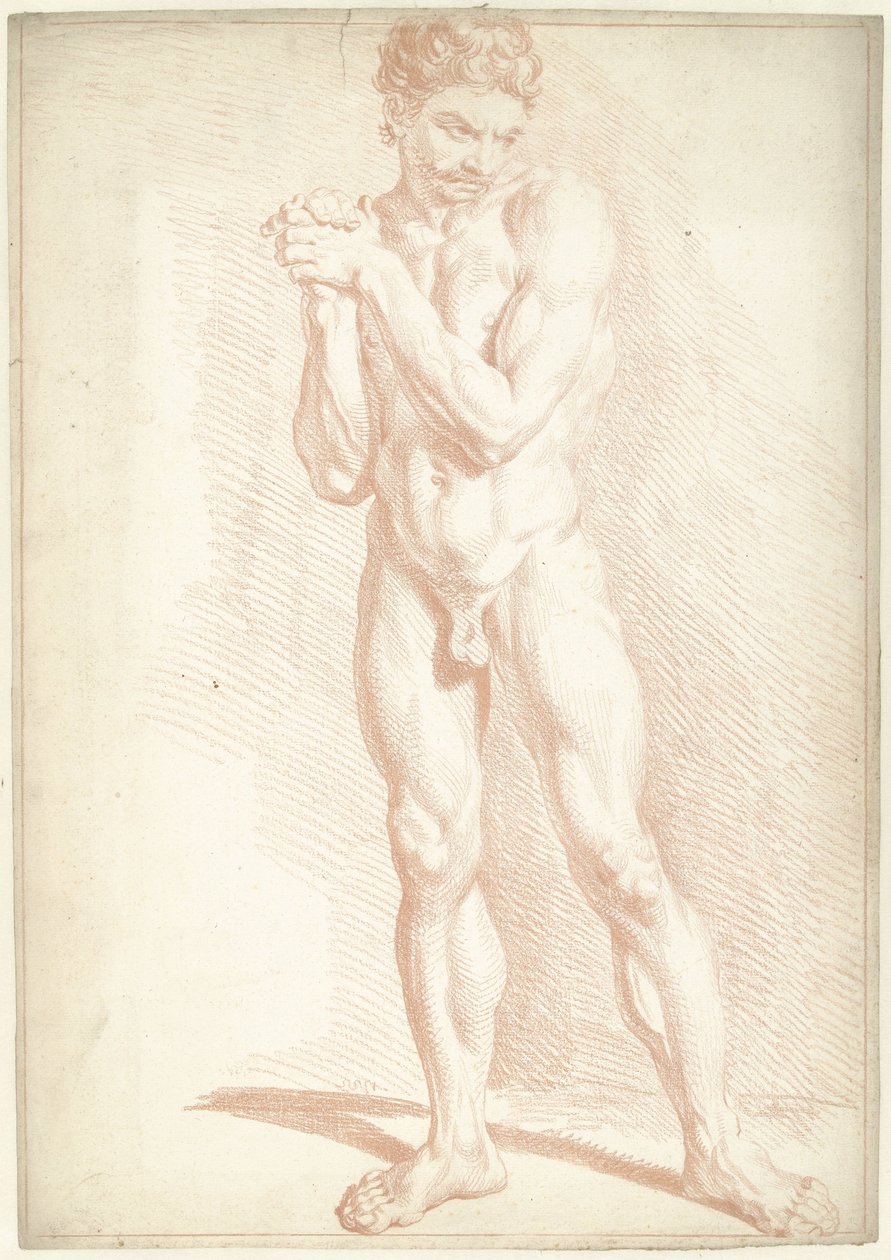Mužský akt, stojící od Louis Fabritius Dubourg