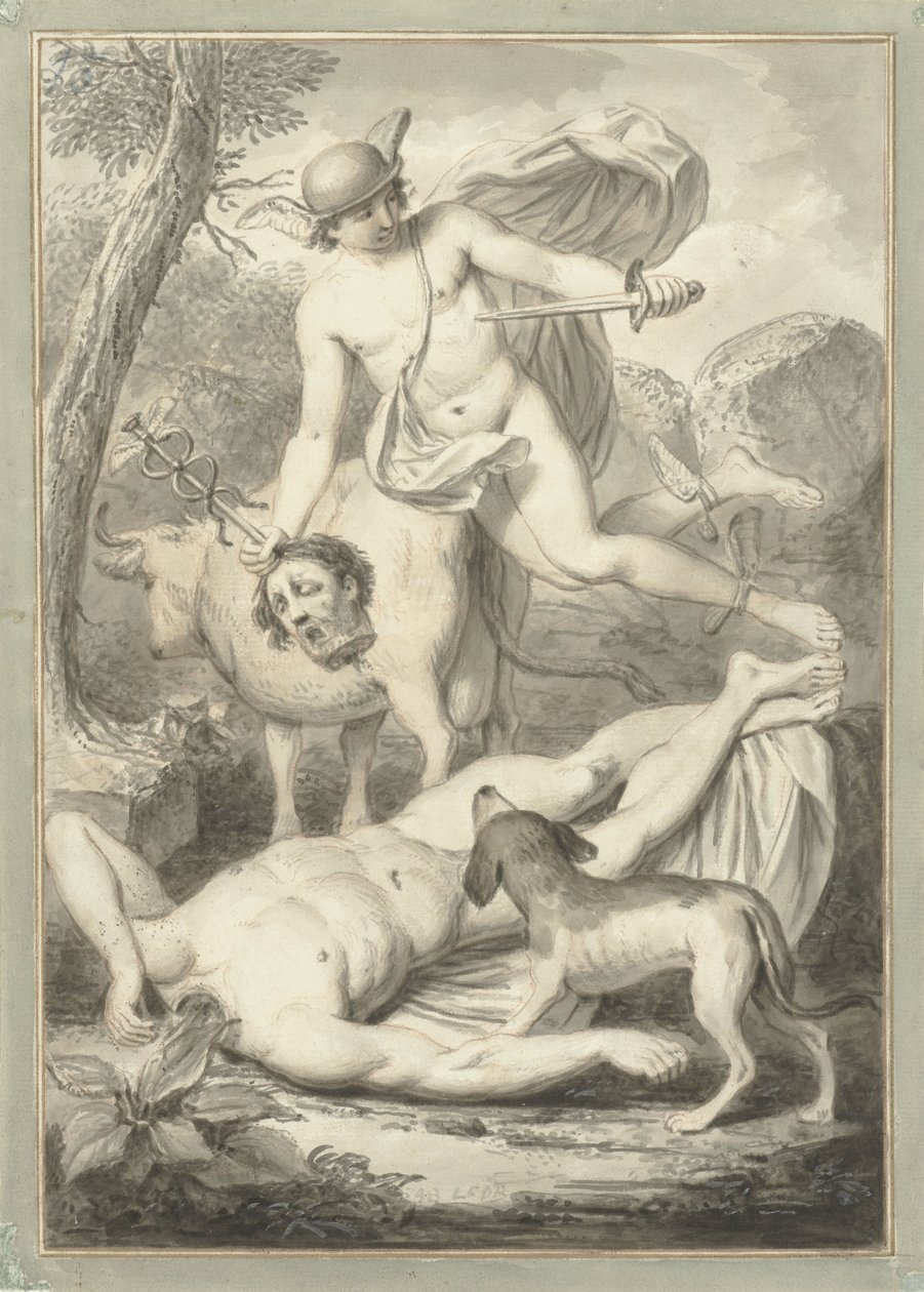 Merkur s hlavou Argus od Louis Fabritius Dubourg