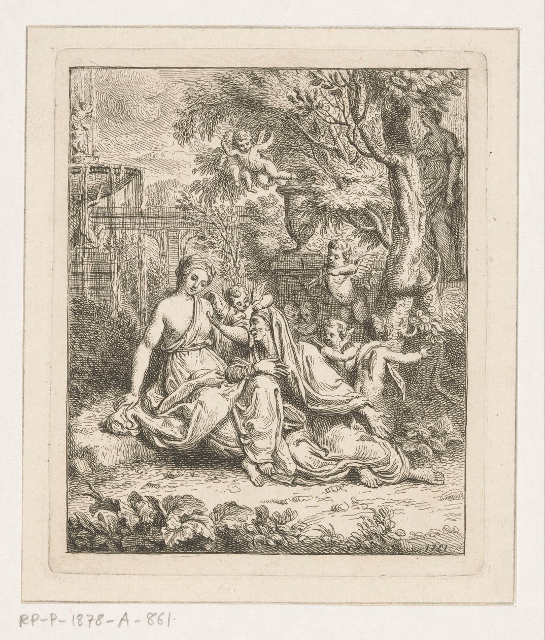 Vertumnus en Pomona od Louis Fabritius Dubourg