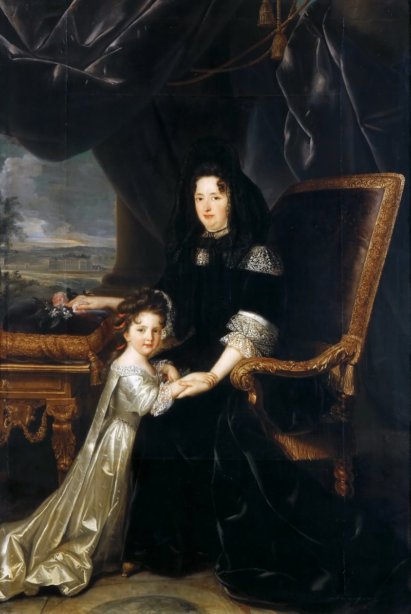Françoise dAubigné, markýza de Maintenon 1635-1719 se svou neteří od Louis Ferdinand Elle the Younger