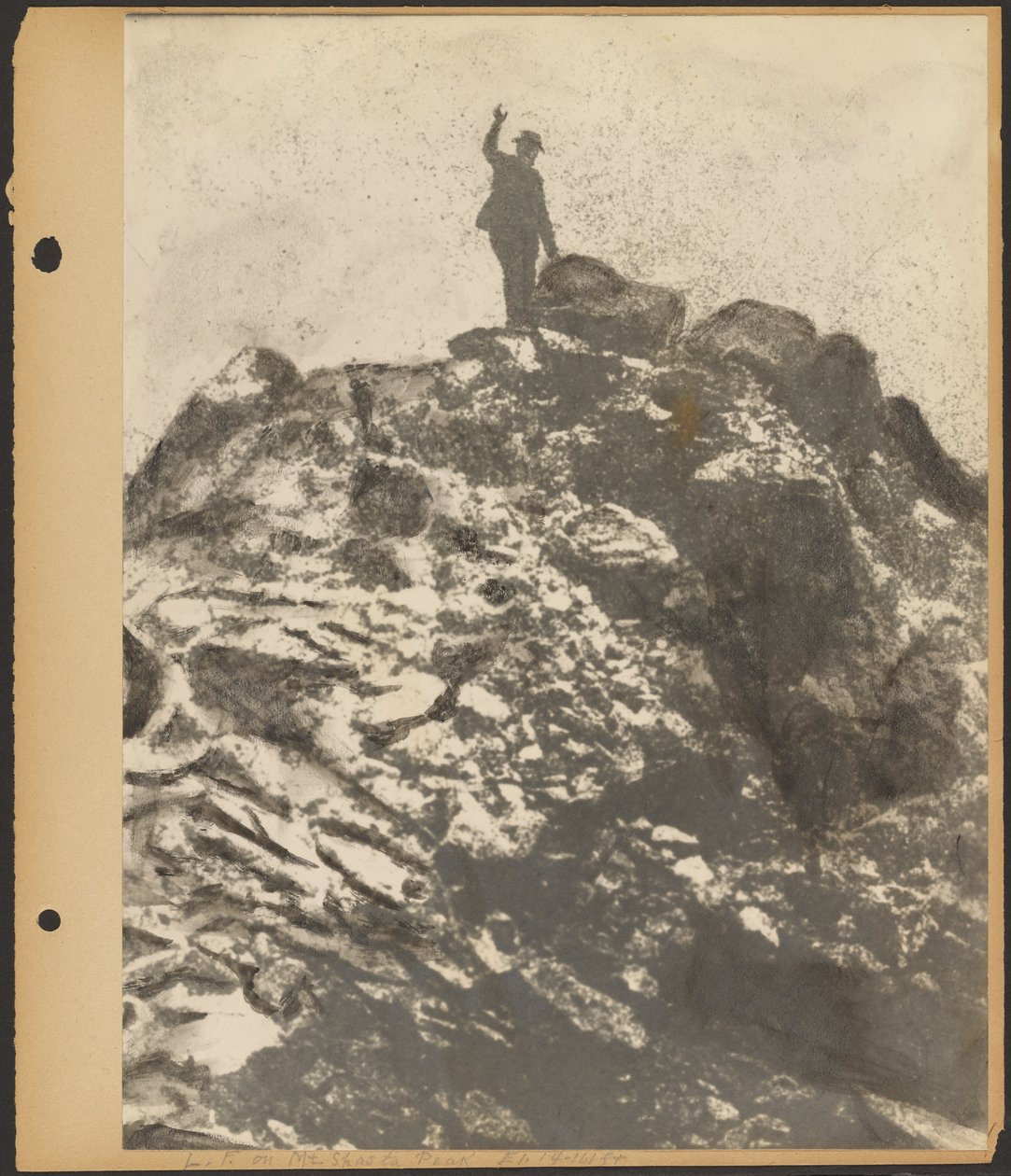 L.F. na vrcholu Mount Shasta [Louis Fleckenstein] od Louis Fleckenstein
