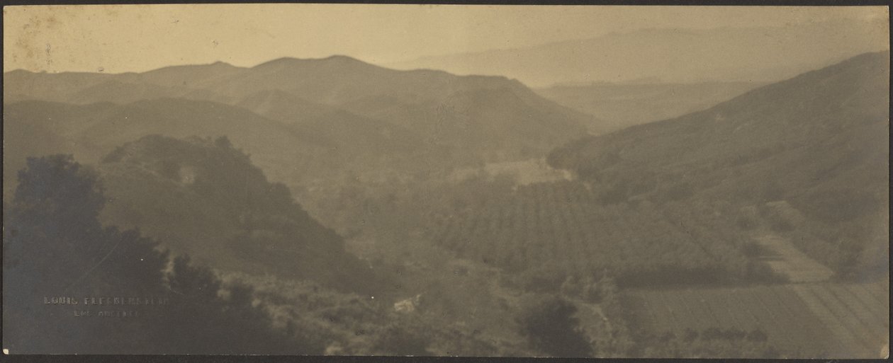 [Krajina s horami a farmami] od Louis Fleckenstein