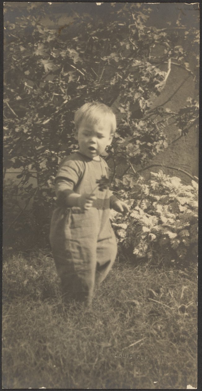 [Portrét dítěte v zahradě] od Louis Fleckenstein