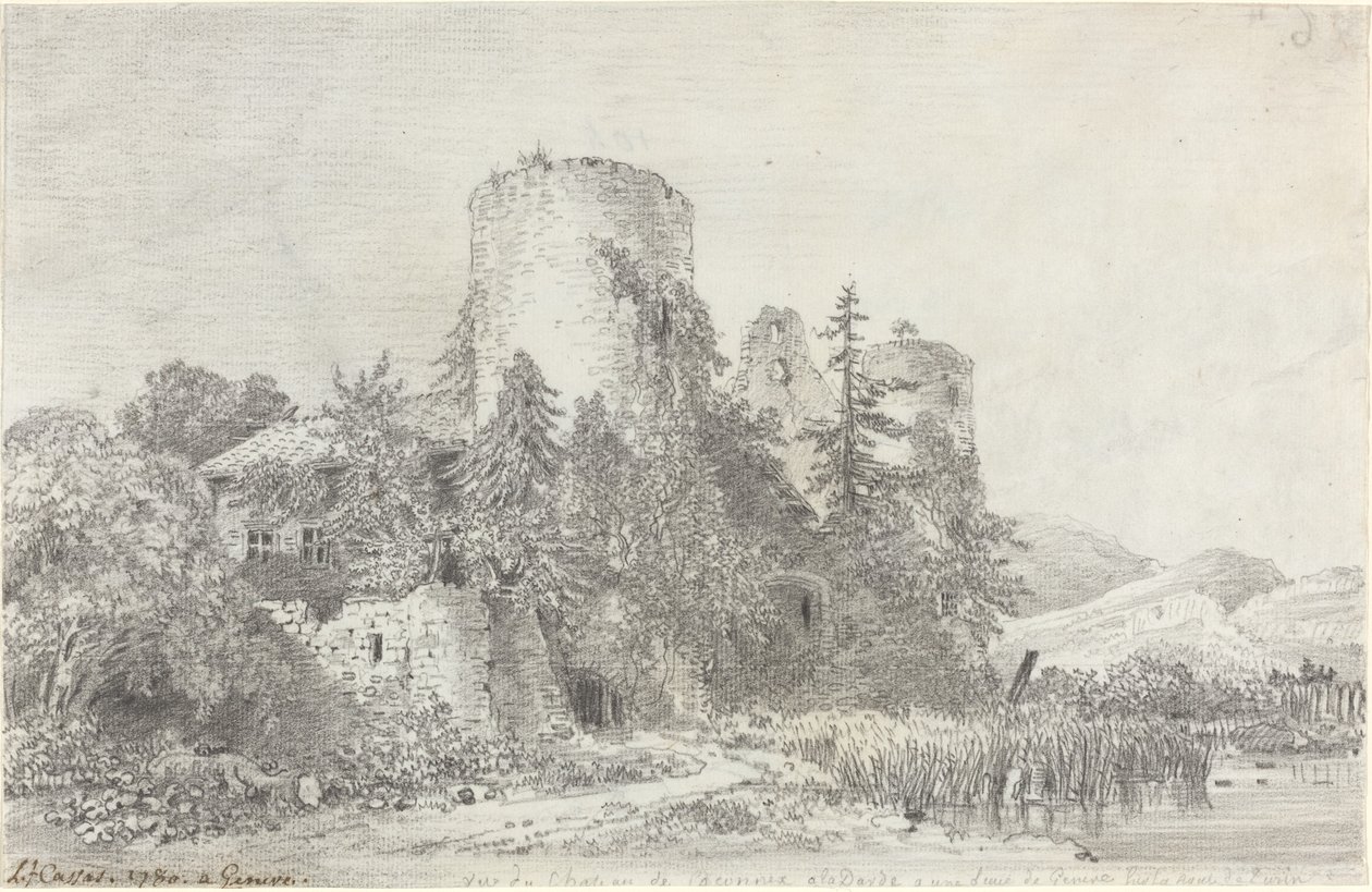 Pohled na Chateau de Saconnex od Louis Francois Cassas