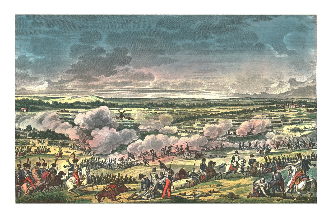 Bitva u Mont-Saint-Jean, známá jako Waterloo, 18. června 1815, c1850 od Louis Francois Couche