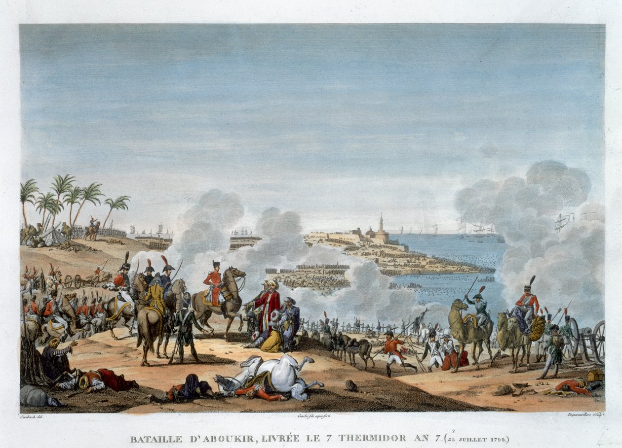 „Bitva o Aboukir, 7 Thermidor, rok 7“ 25. července 1799 od Louis Francois Couche