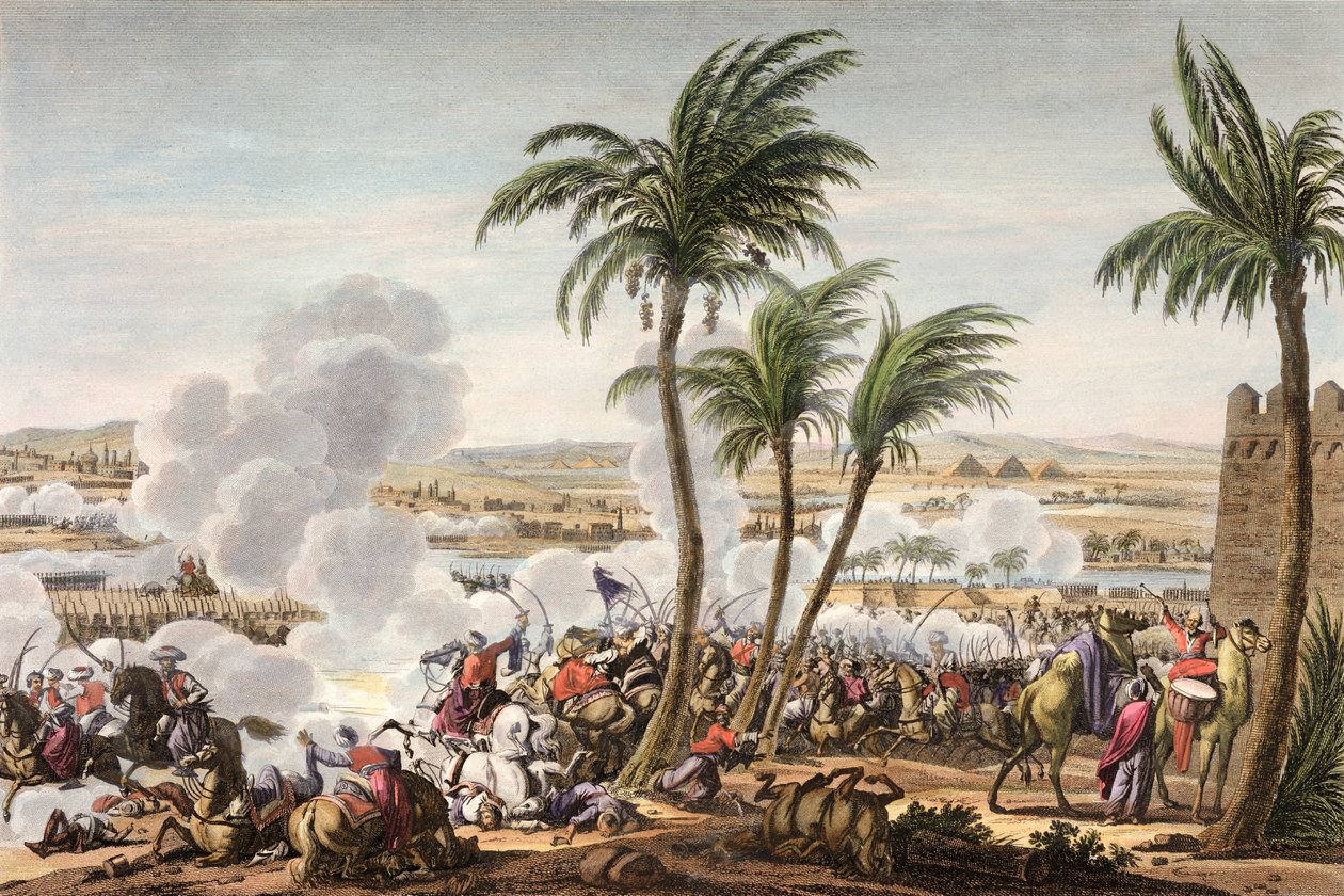 Bitva u pyramid, Egypt, 3. Thermidor, rok 6 21. července 1798 od Louis Francois Couche