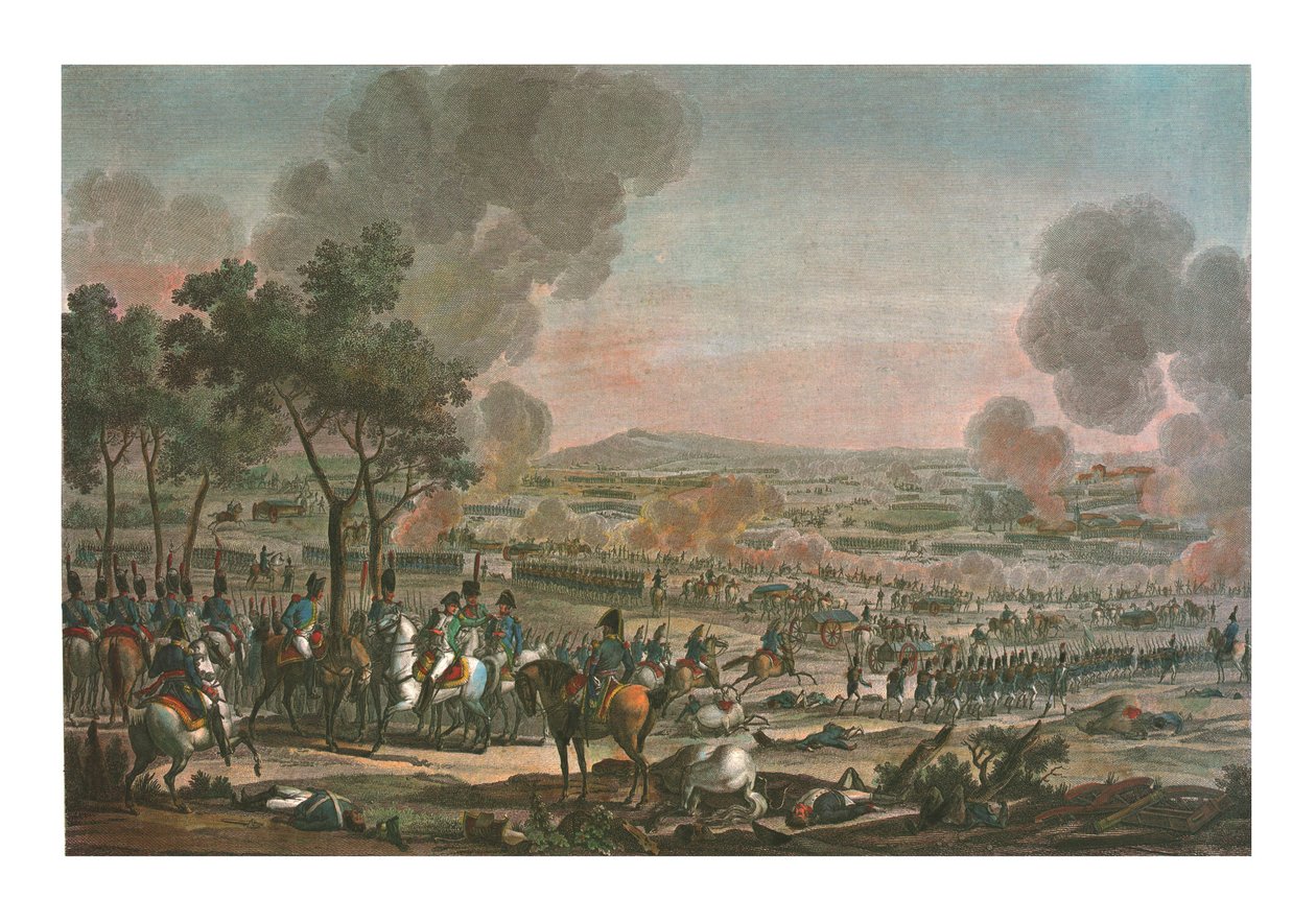 Bitva u Wagramu, 7. července 1809, c1850. od Louis Francois Mariage