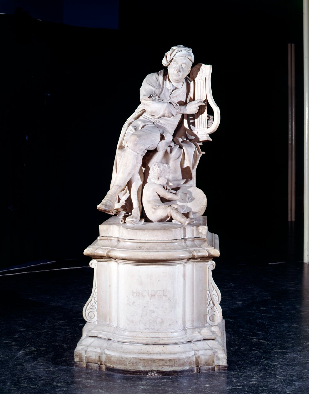 Socha George Frederica Händela od Roubiliaca od Louis Francois Roubilliac