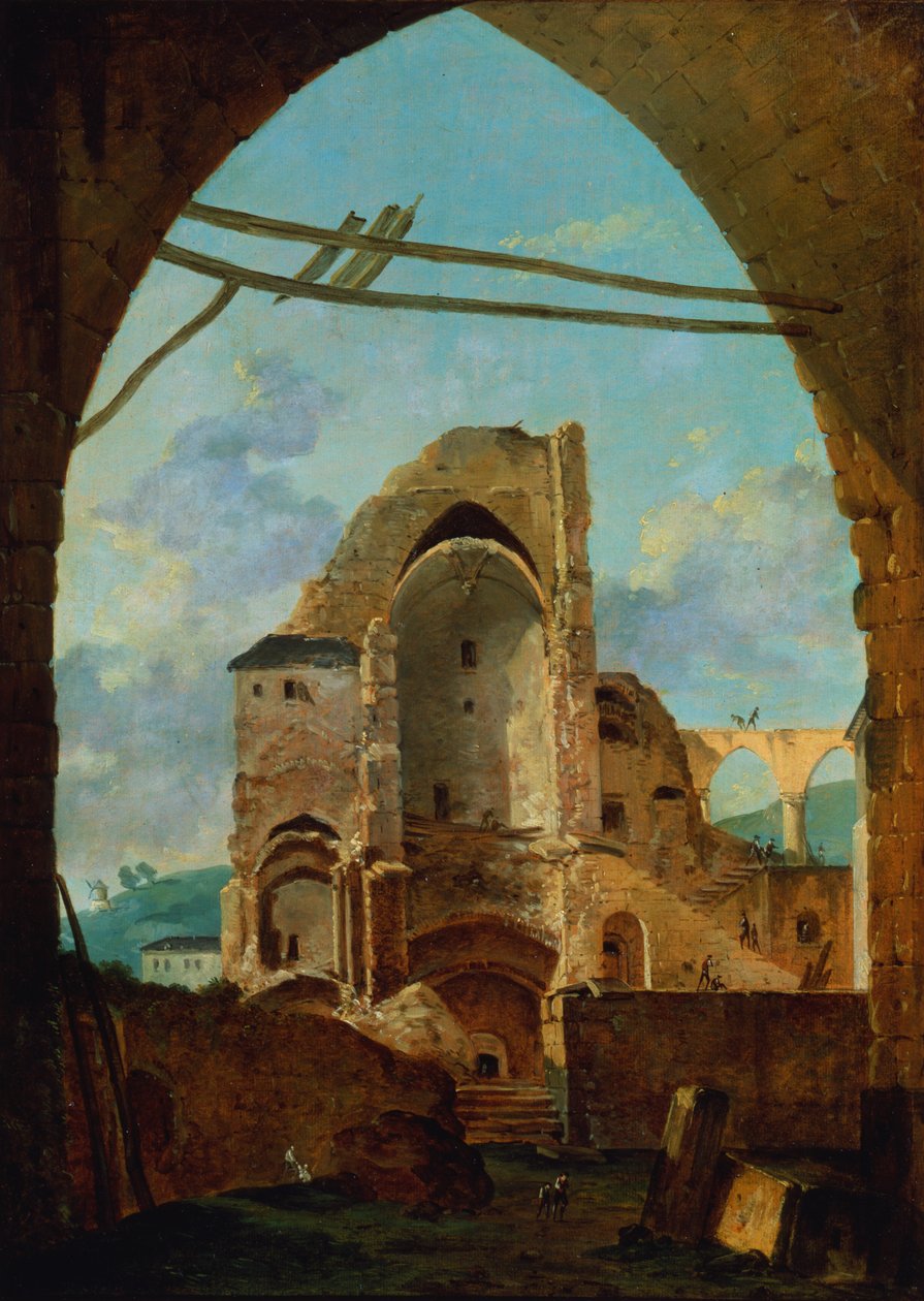 Demolice opatství Montmartre, c1740-1800. od Louis Gabriel Moreau